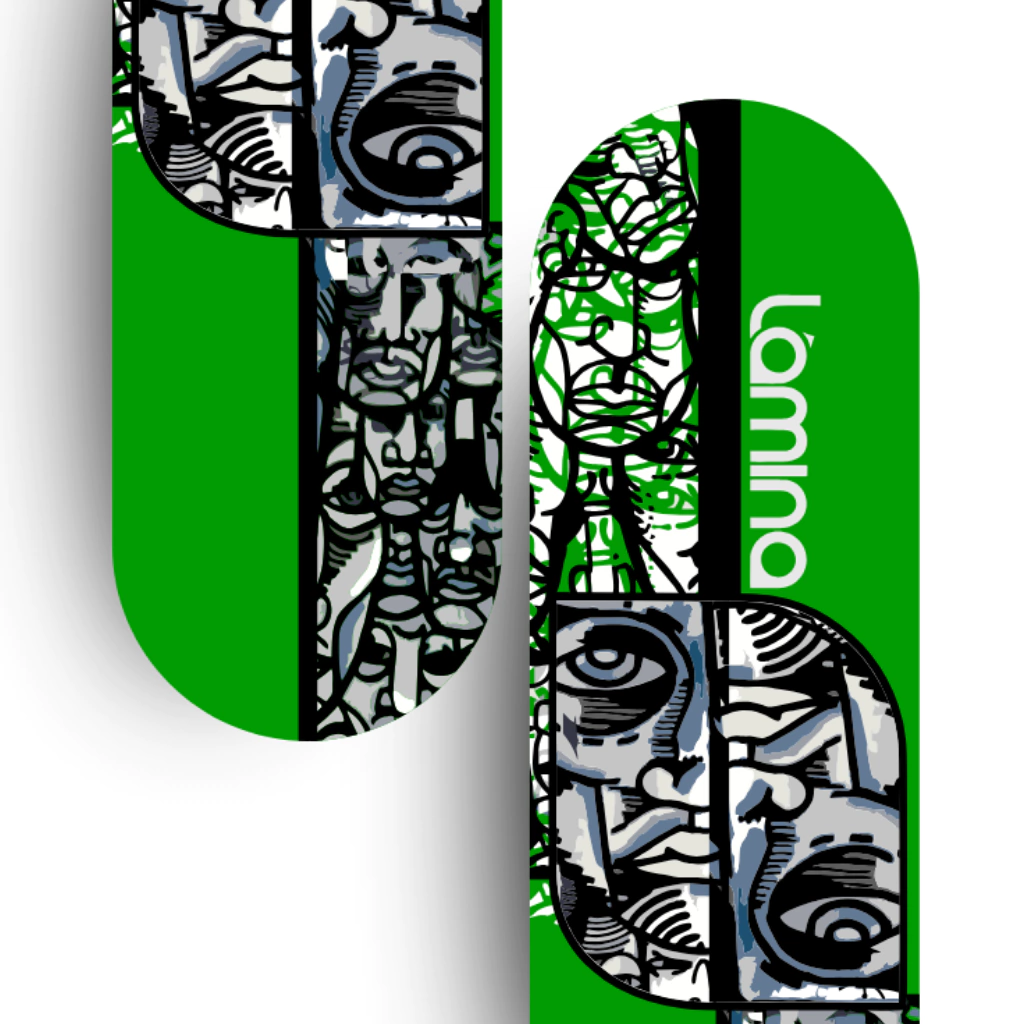 Shape Semblante Verde Marfim Nacional Premium | Lâmina SkateBoards