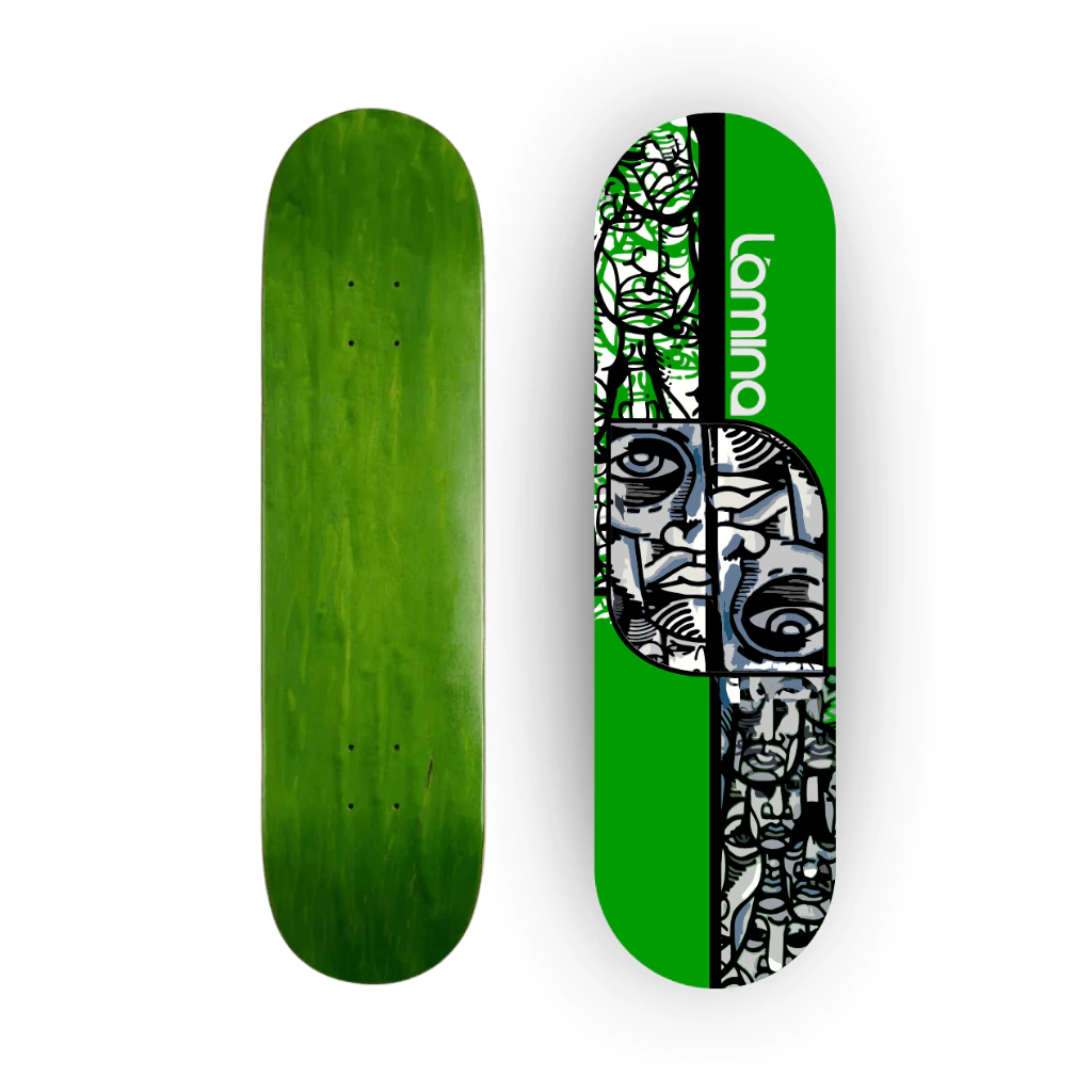Shape Semblante Verde Marfim Nacional Premium | Lâmina SkateBoards