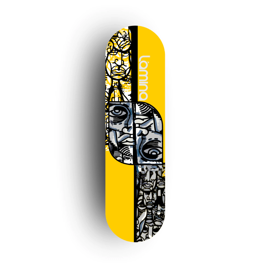 Shape Semblante Amarelo Marfim Nacional Premium | Lâmina SkateBoards