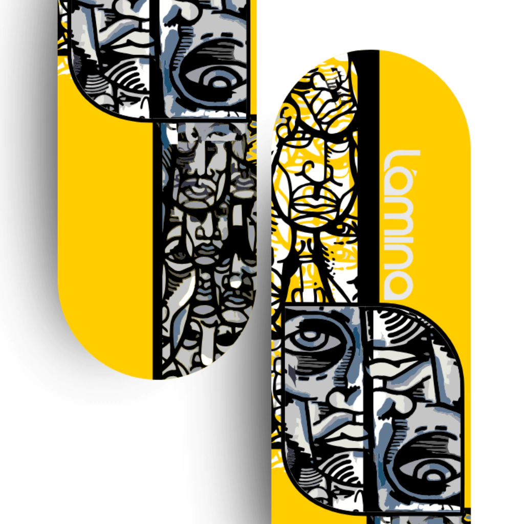Shape Semblante Amarelo Marfim Nacional Premium | Lâmina SkateBoards