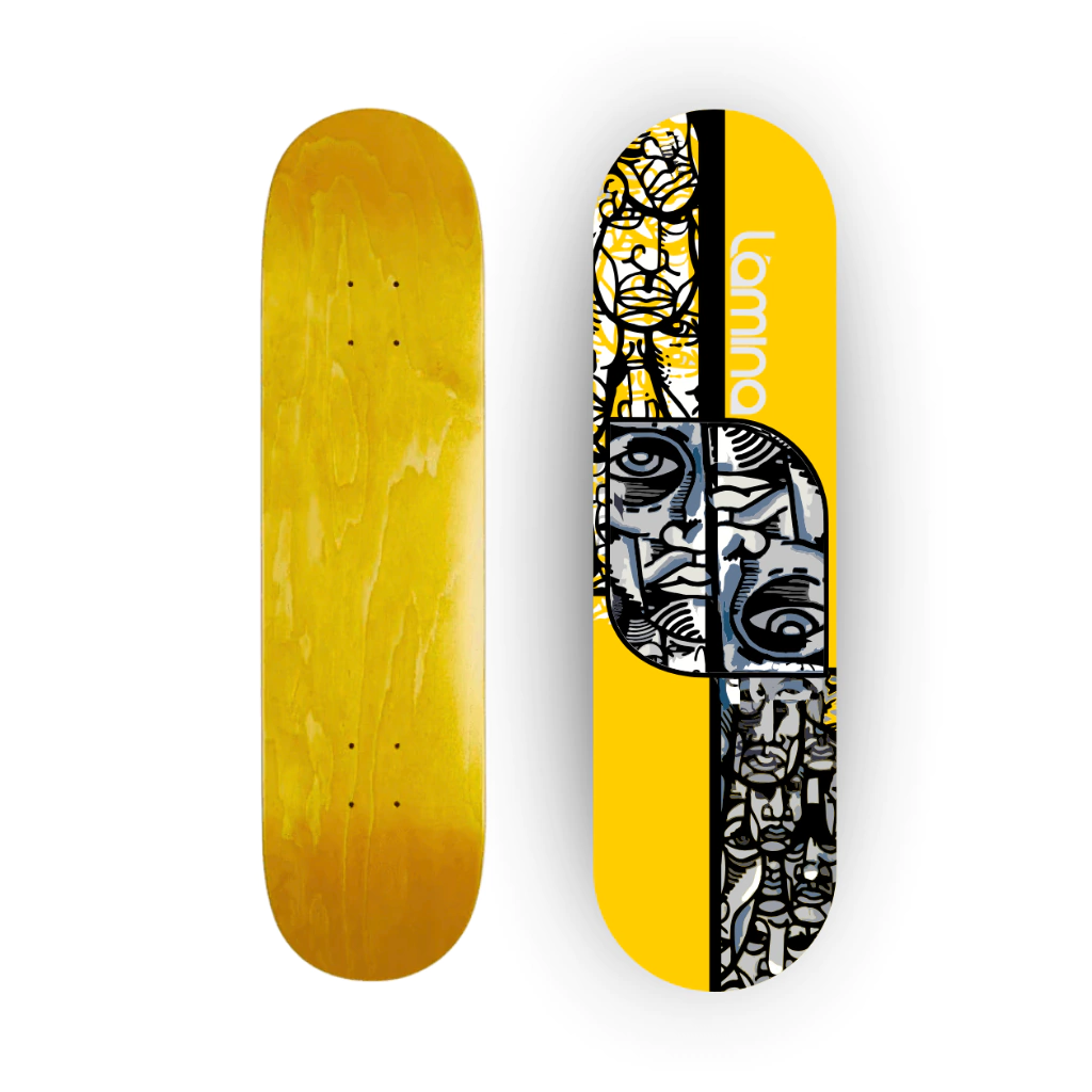 Shape Semblante Amarelo Marfim Nacional Premium | Lâmina SkateBoards