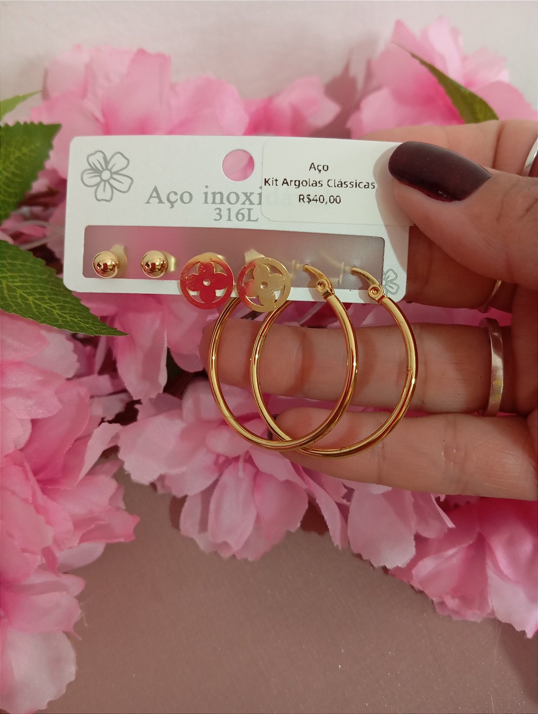 Trio com Argola Aço
