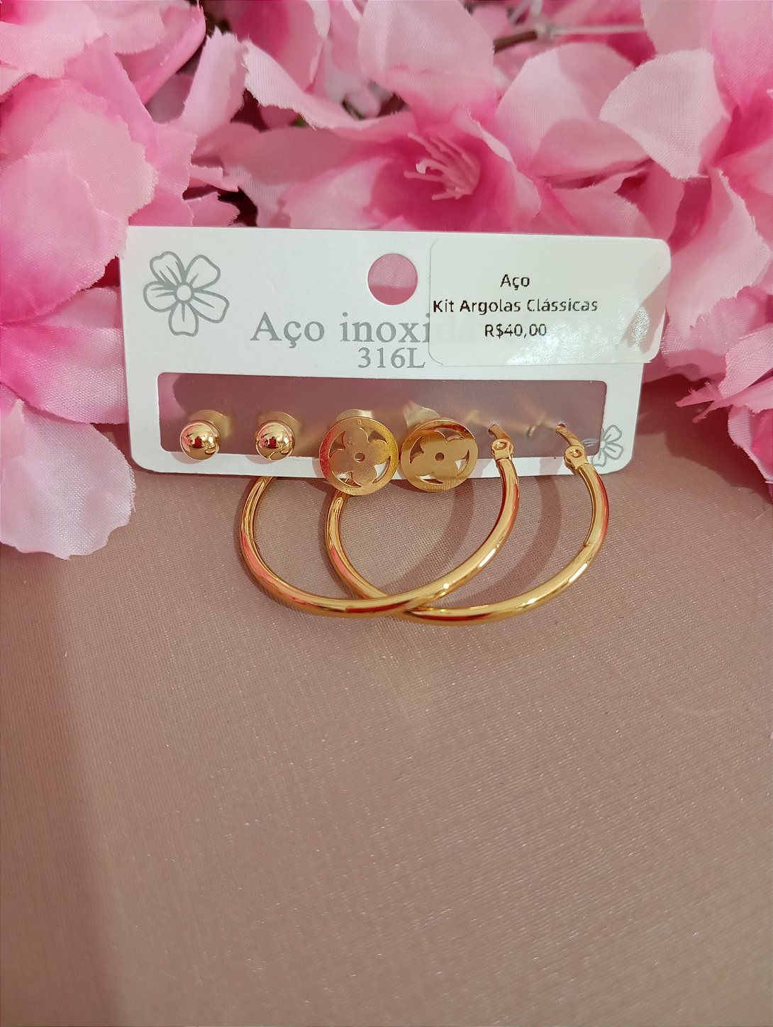 Trio com Argola Aço