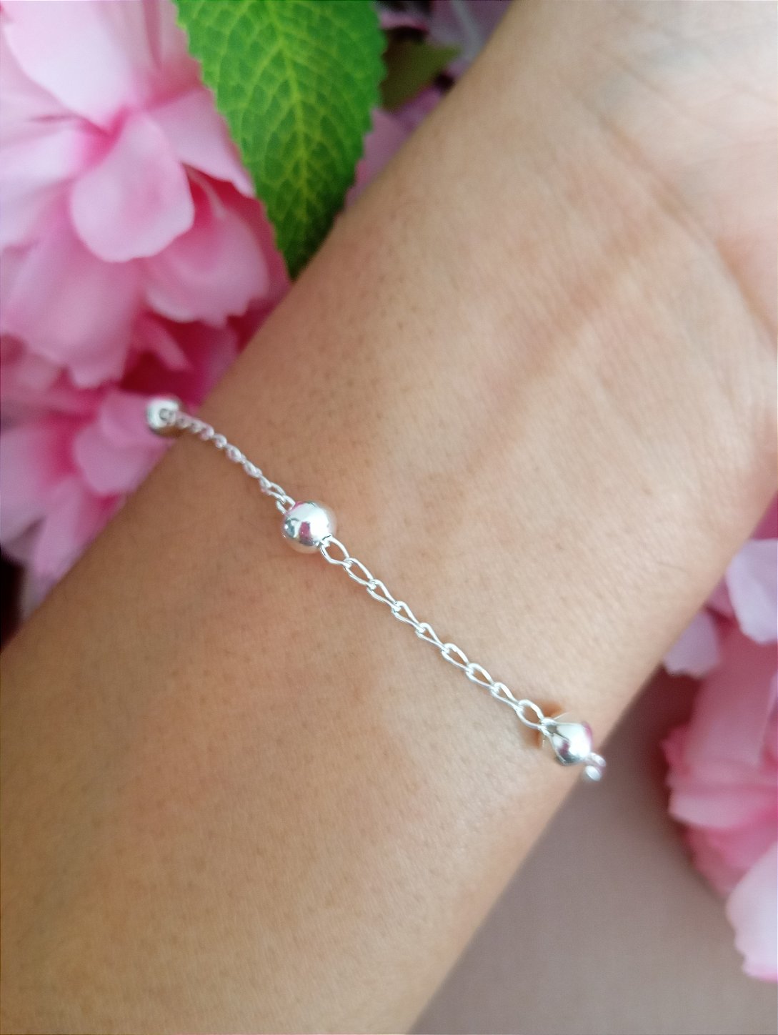 Pulseira Bolinha Prata 925