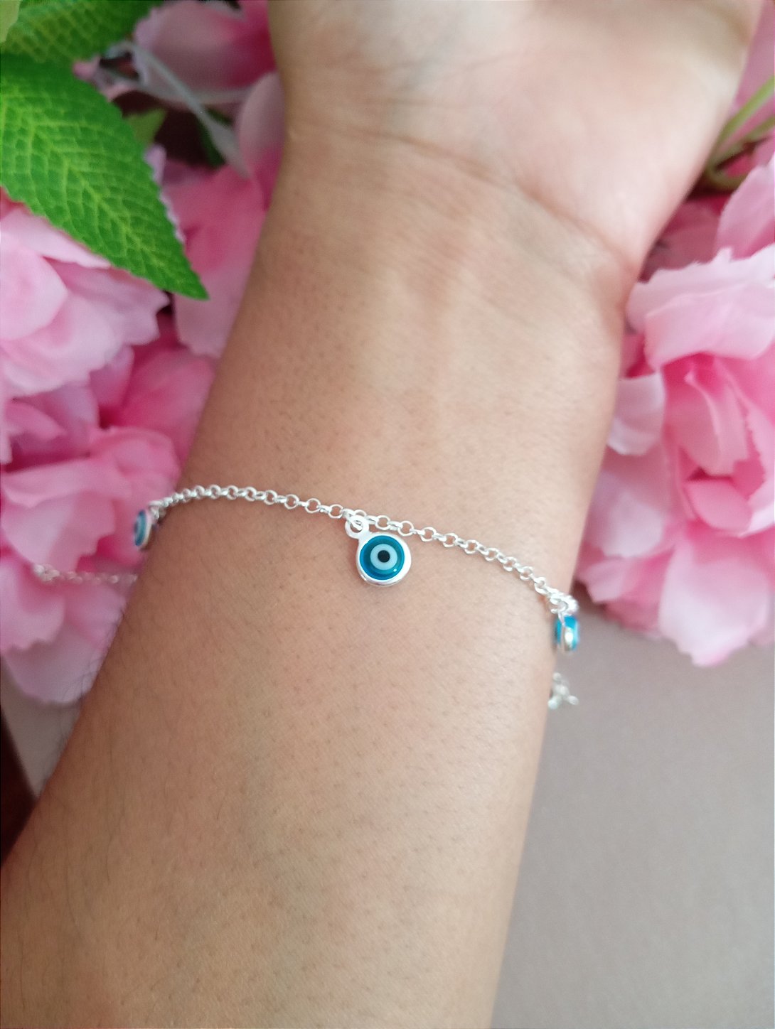 Pulseira 5 Olhos Prata 925