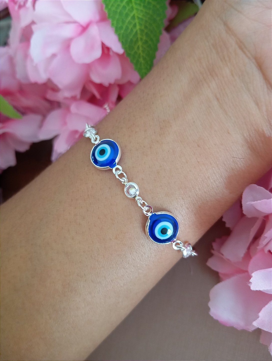 Pulseira 2 Olhos Prata 925