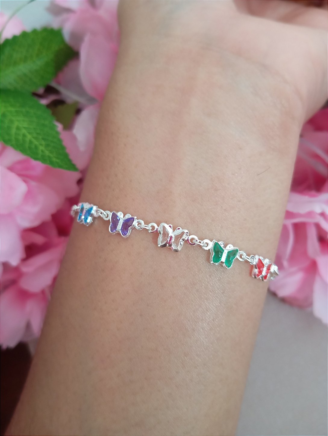 Pulseira Borboleta Prata 925