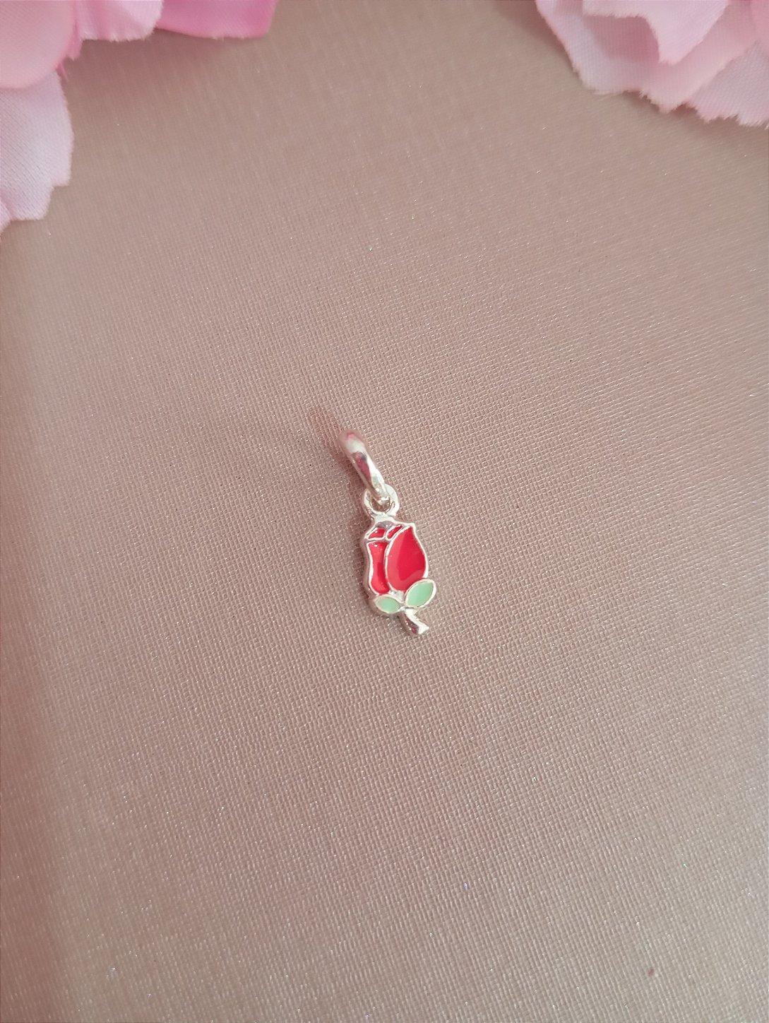 Pingente Rosa Prata 925