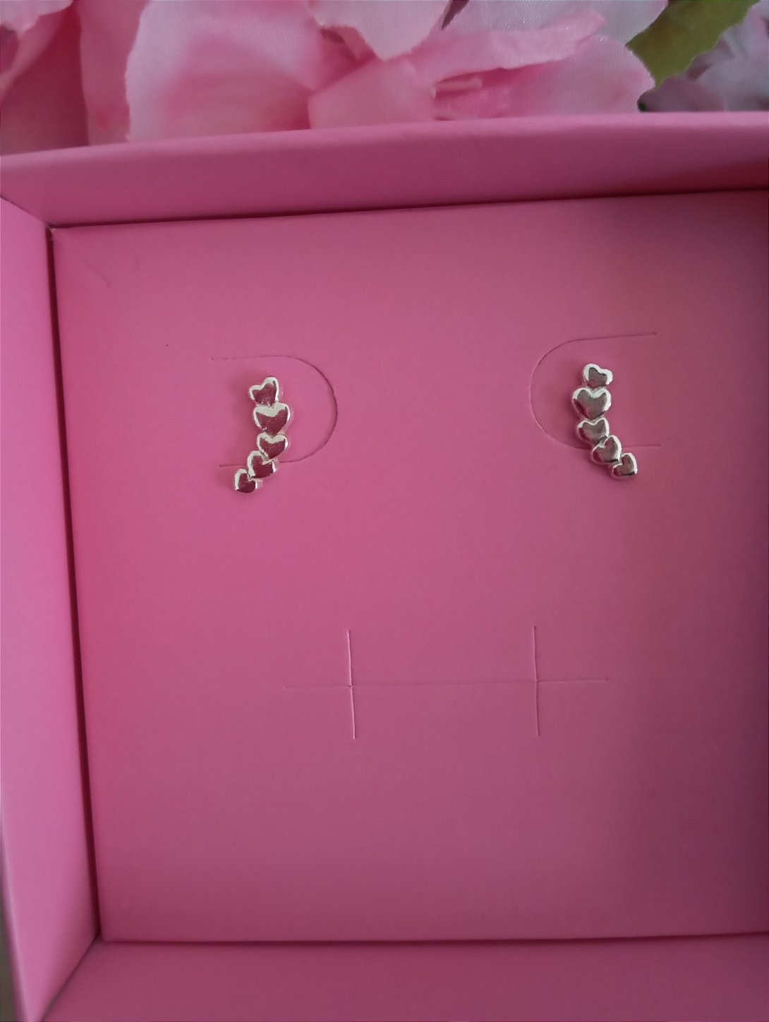 Brinco Ear Cuff Coração Prata 925