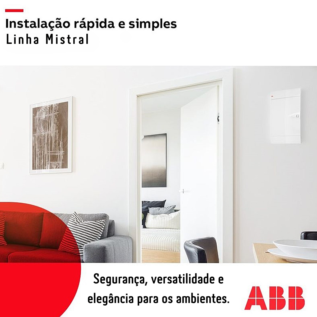 Quadro Distribuição de Disjuntores Emb. Mistral 24 Mód. S/ Barram. T/N ABB