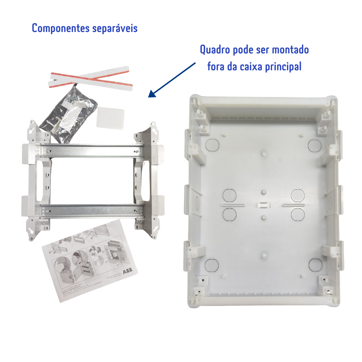 Quadro Distribuição de Disjuntores Emb. Mistral 24 Mód. S/ Barram. T/N ABB