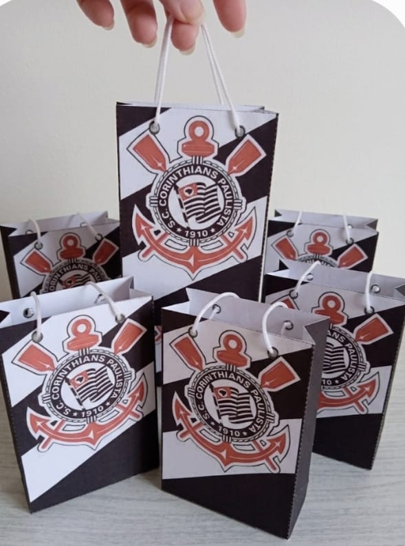 10 Sacolinhas Surpresa Personalizada Lembrancinha Corinthians
