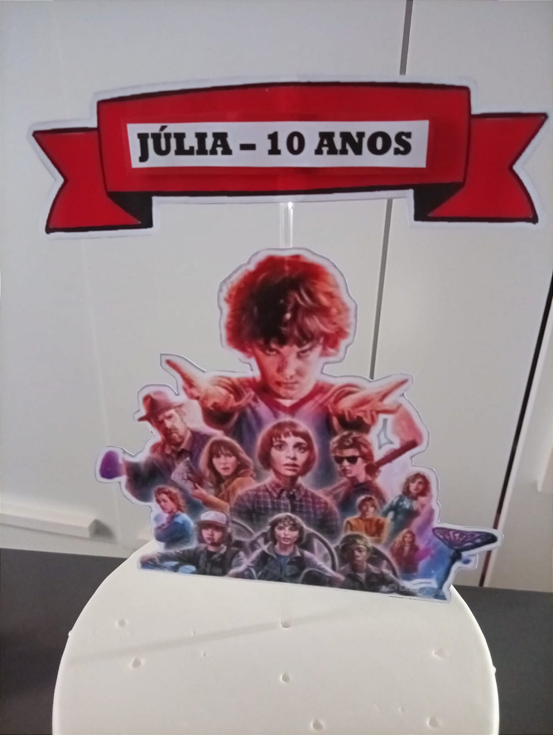 Topo de Bolo Stranger Things Personalizado