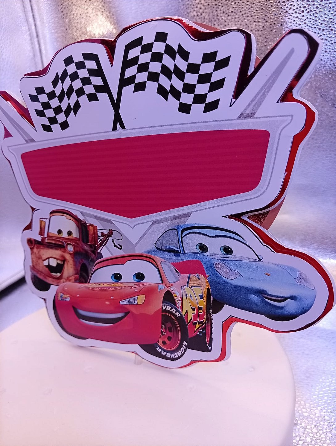 Topo de Bolo Carros Relâmpagos Mc Queen