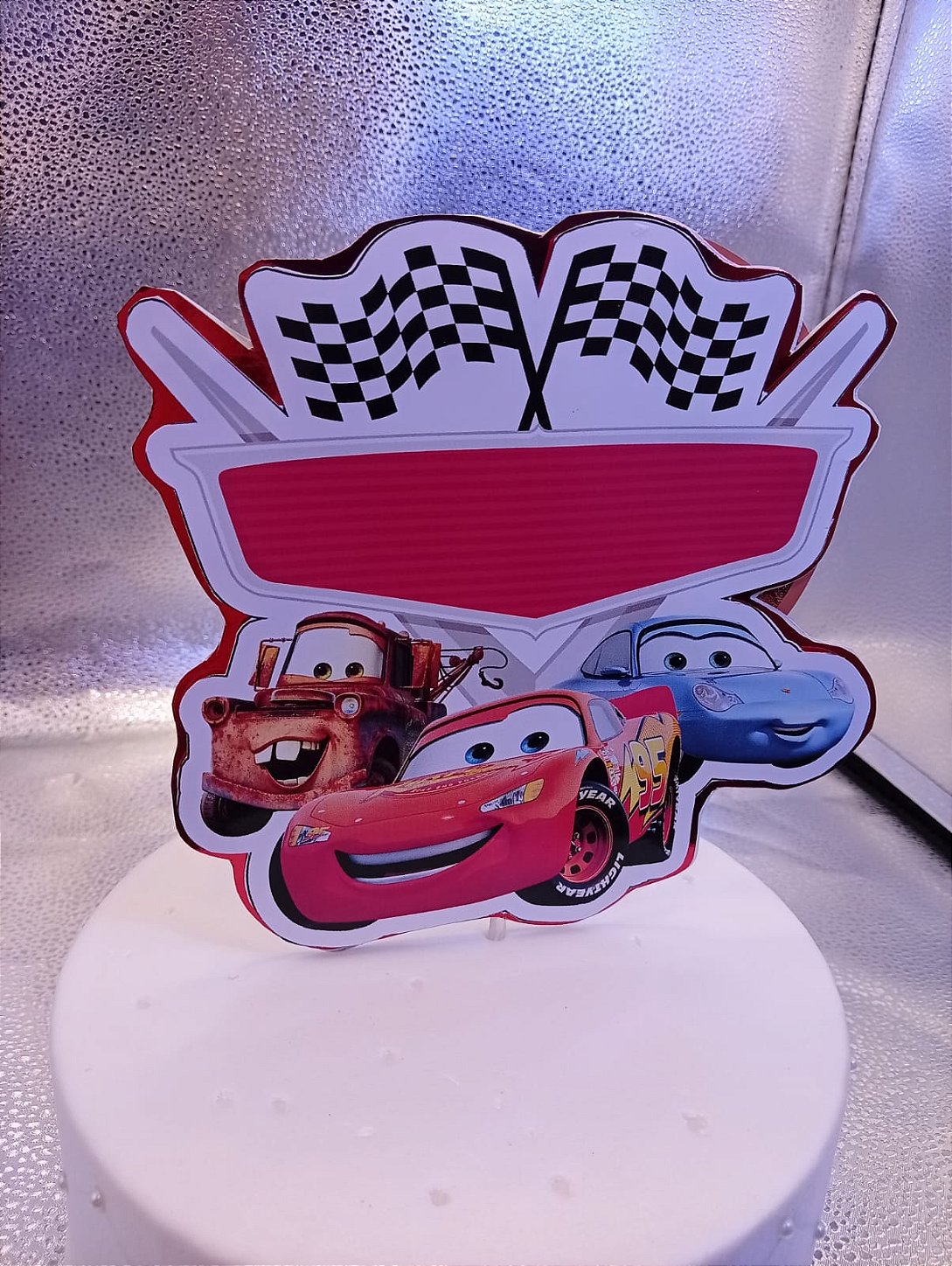 Topo de Bolo Carros Relâmpagos Mc Queen