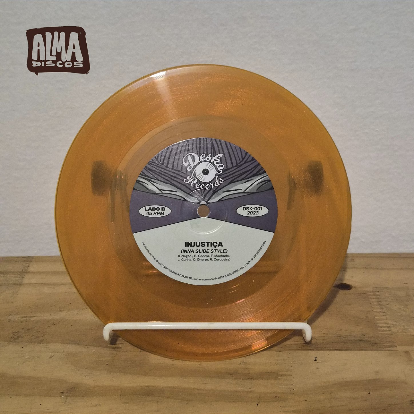 B NEGAO FEAT MAXADO - INJUSTICA (7`LP LARANJA)