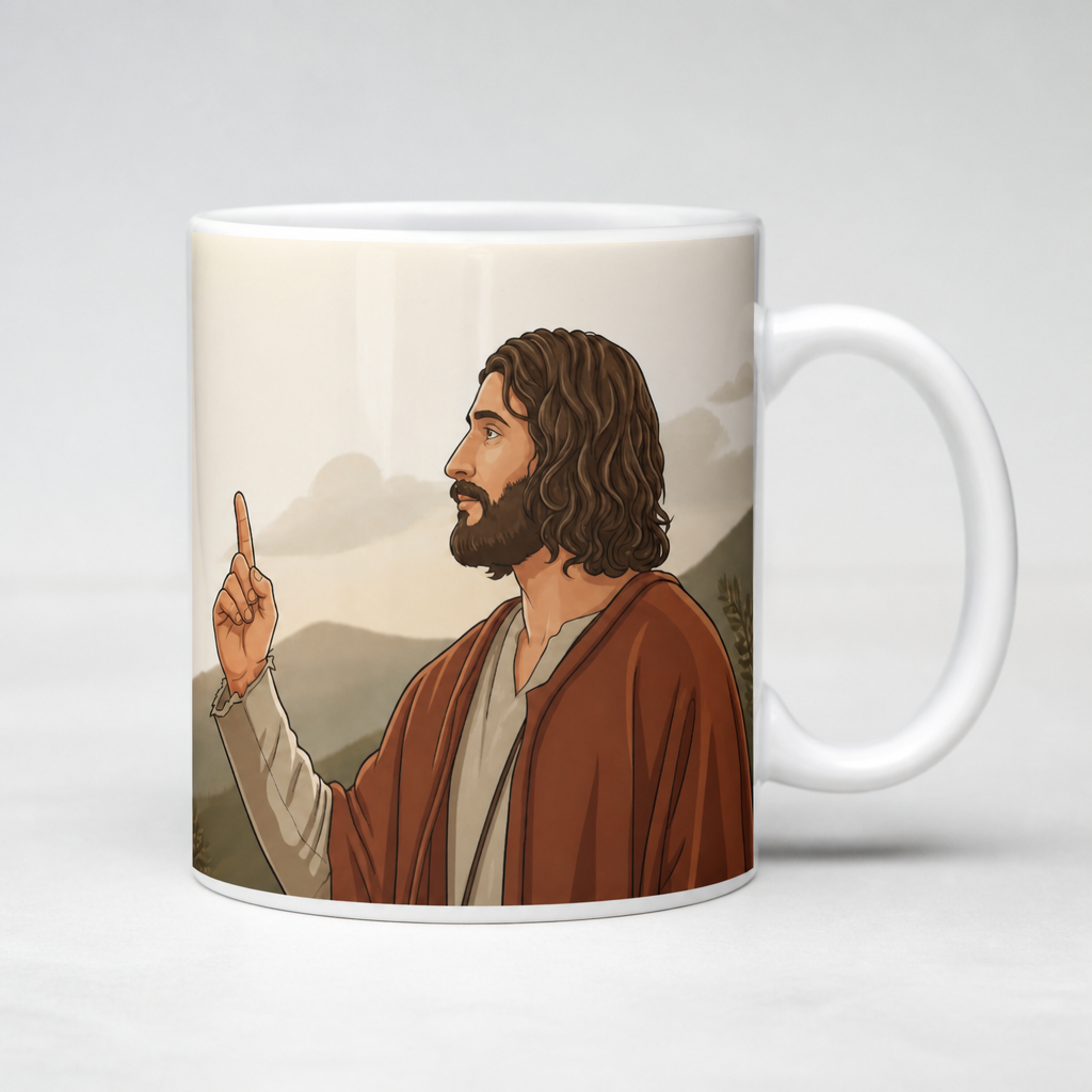 Caneca de Porcelana Devoção Religiosa - 350ml