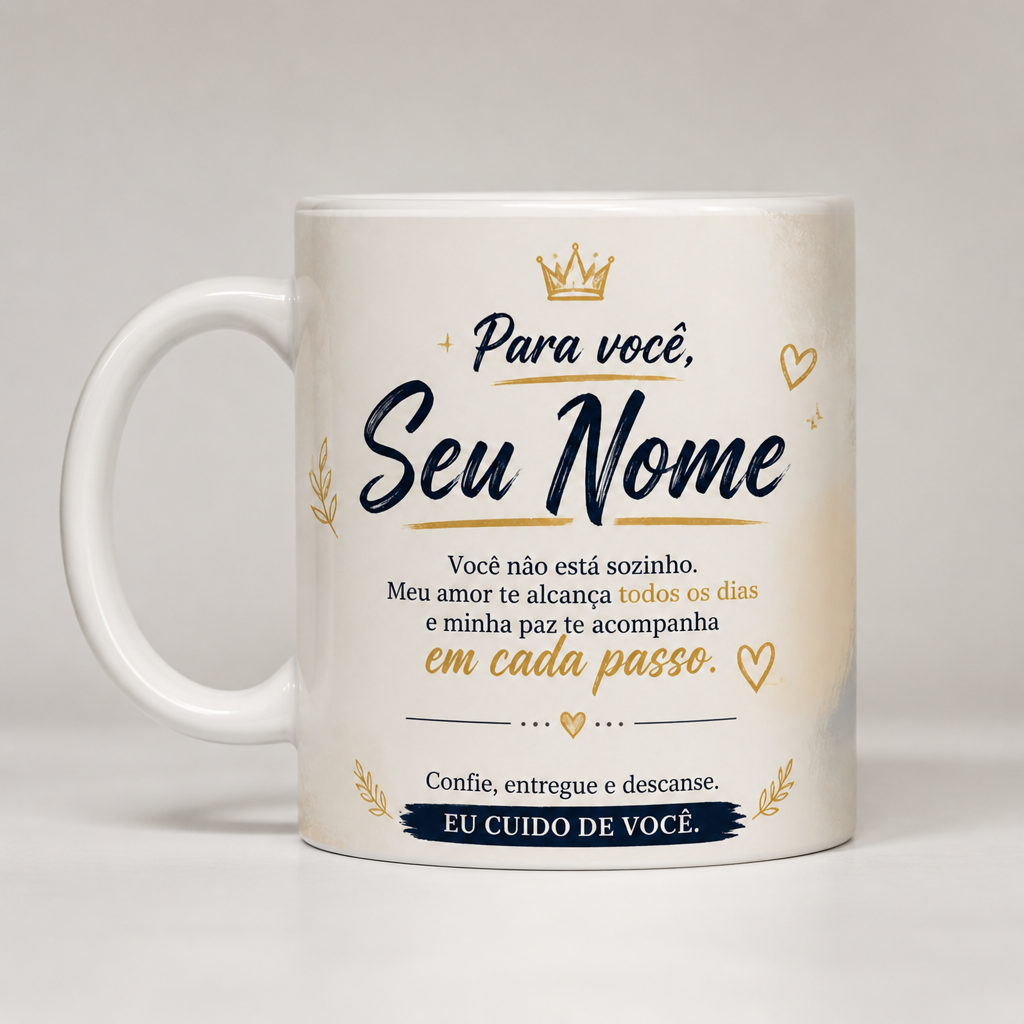 Caneca de Porcelana Devoção Cristã - 350ml