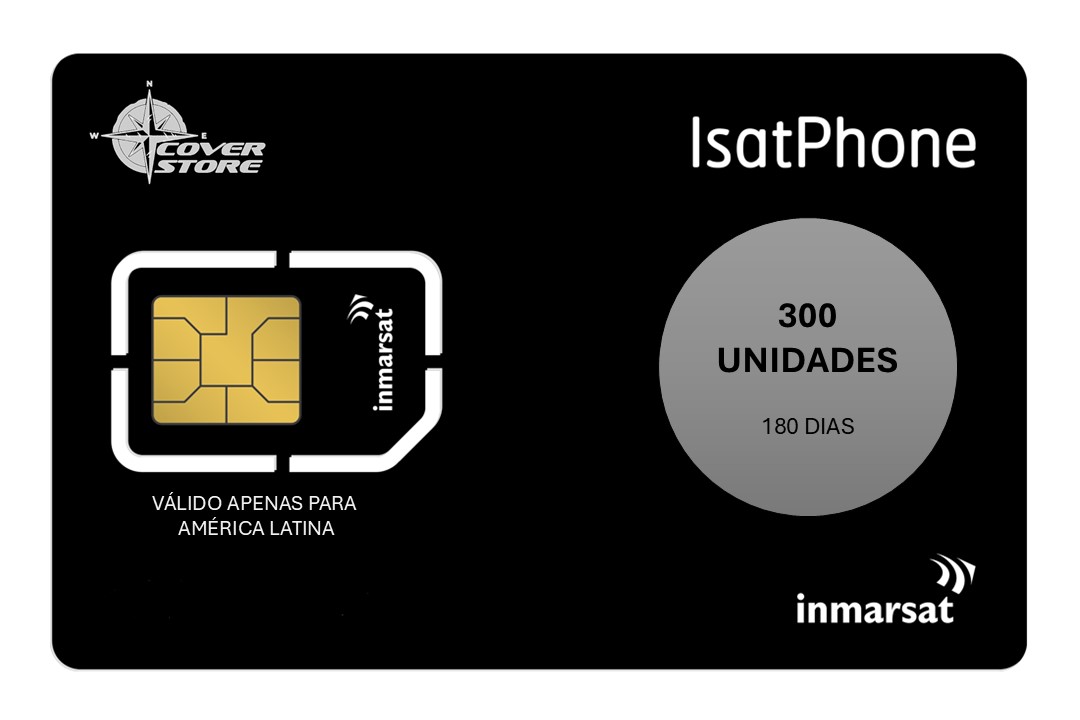 Cartão 300 Unidades para linha IsatPhone - 180dias