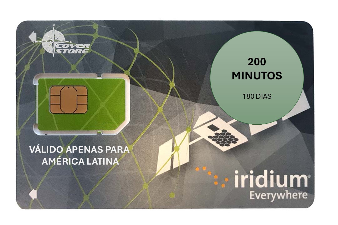 Cartão de 200 minutos IRIDIUM - 12.000 unidades - 180 DIAS