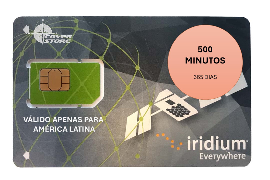 Cartão de 500 minutos IRIDIUM - 30.000 unidades - 365 DIAS