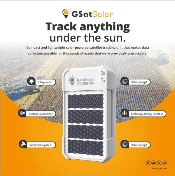 Mini Rastreador Via Satélite Solar - GSAT