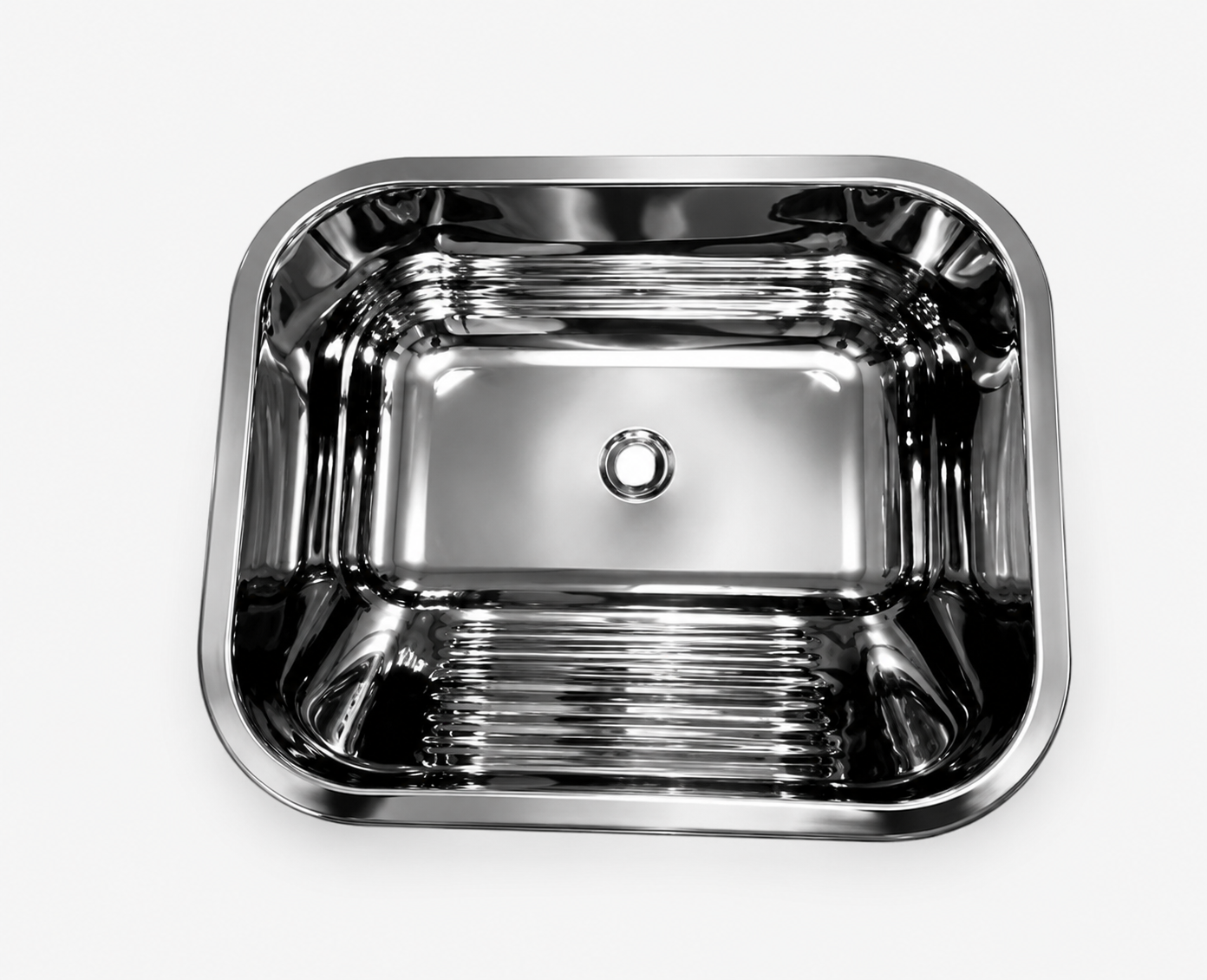 Tanque de Lavanderia em Aço Inox 304 50x40cm — Sobrepor ou Embutir com Válvula e Sifão