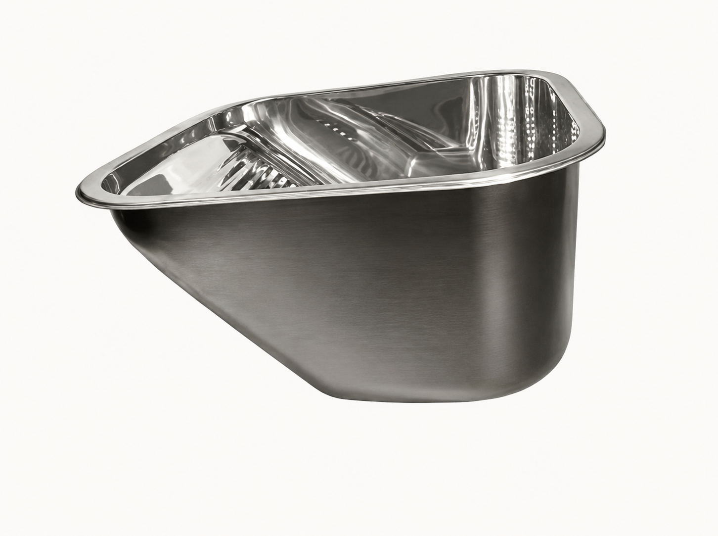 Tanque de Lavanderia em Aço Inox 304 40x34x18cm — Sobrepor ou Embutir com Válvula e Sifão