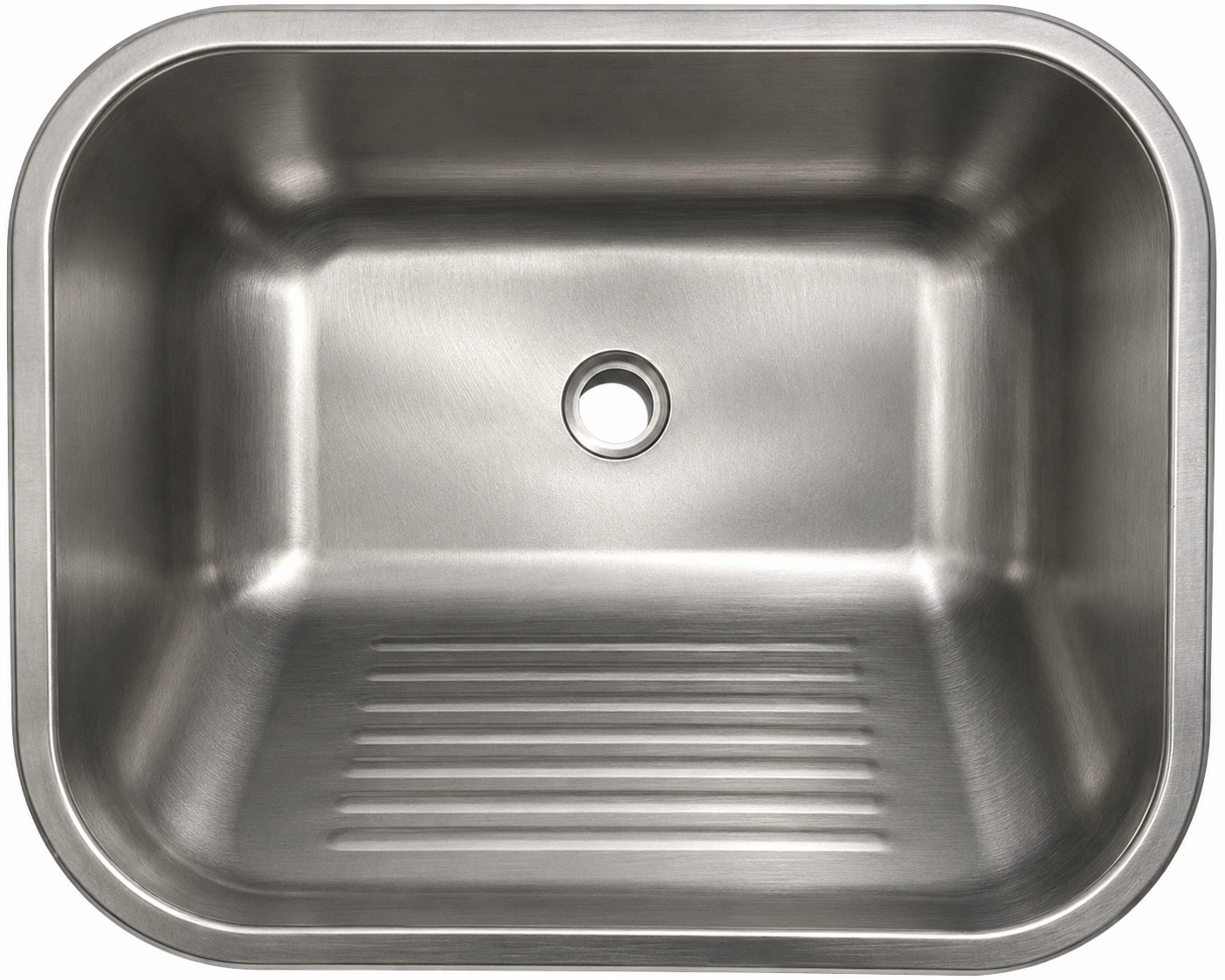 Tanque de Lavanderia em Aço Inox 304 40x34x18cm — Sobrepor ou Embutir com Válvula e Sifão