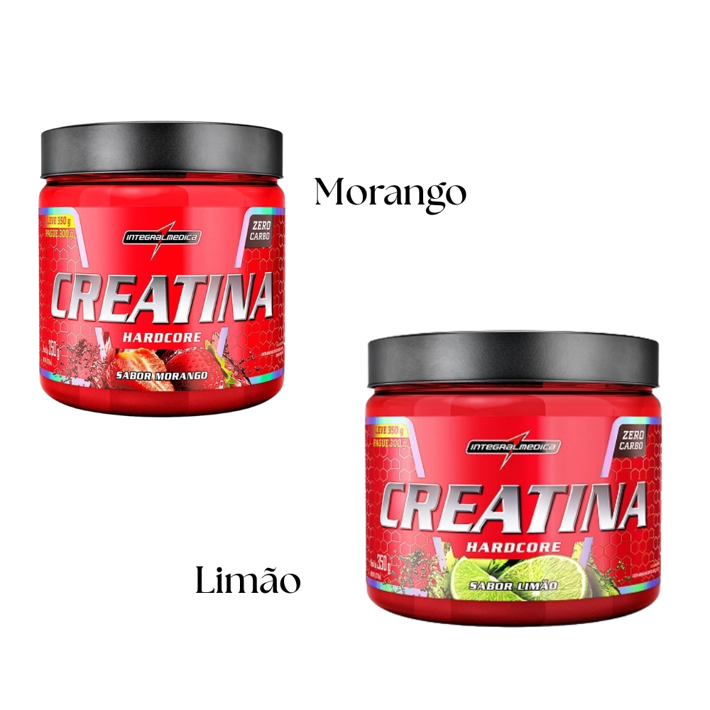 Creatina Hardcore 300g Com Sabor - Integral Médica