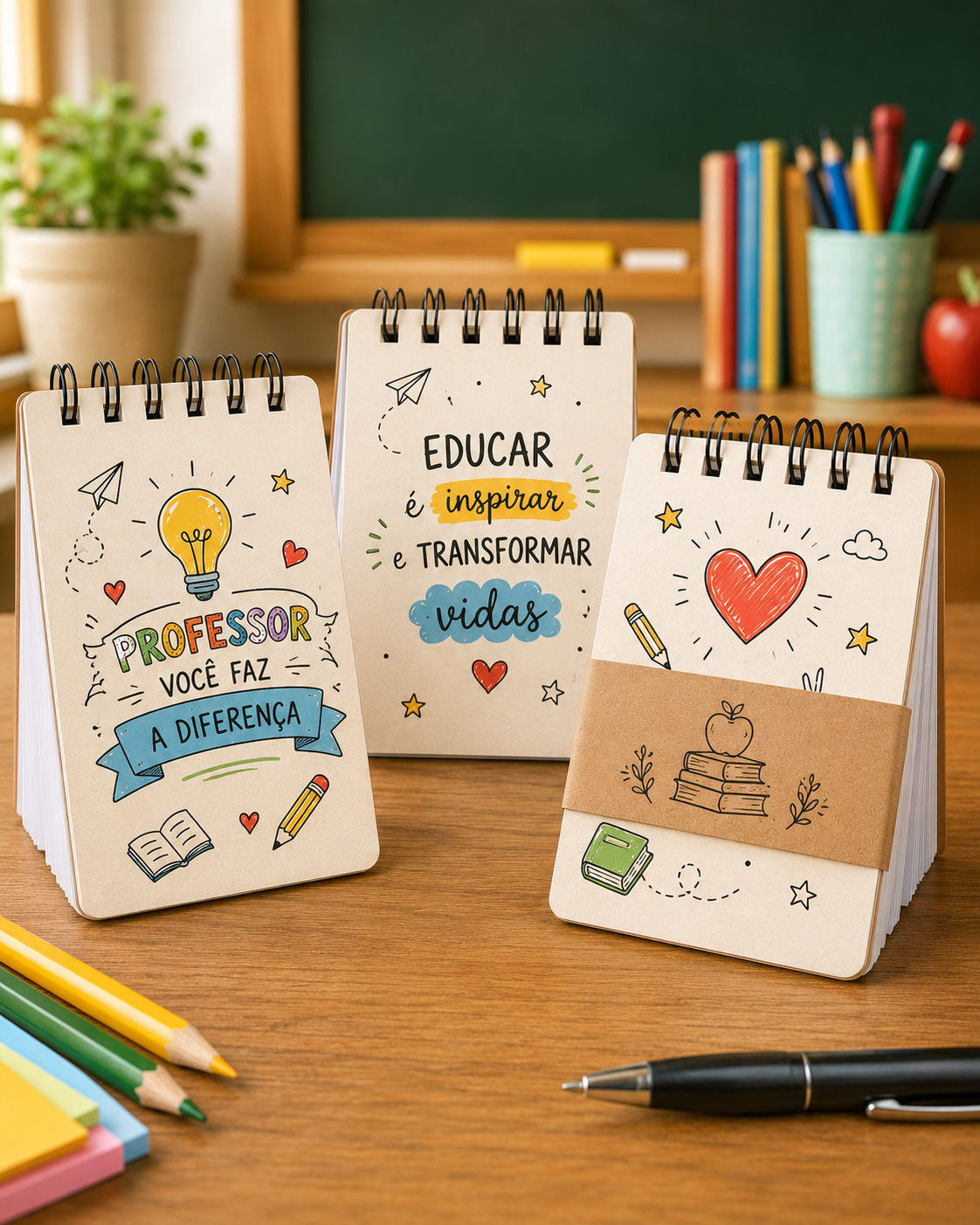 Bloco de Notas com Capa em MDF