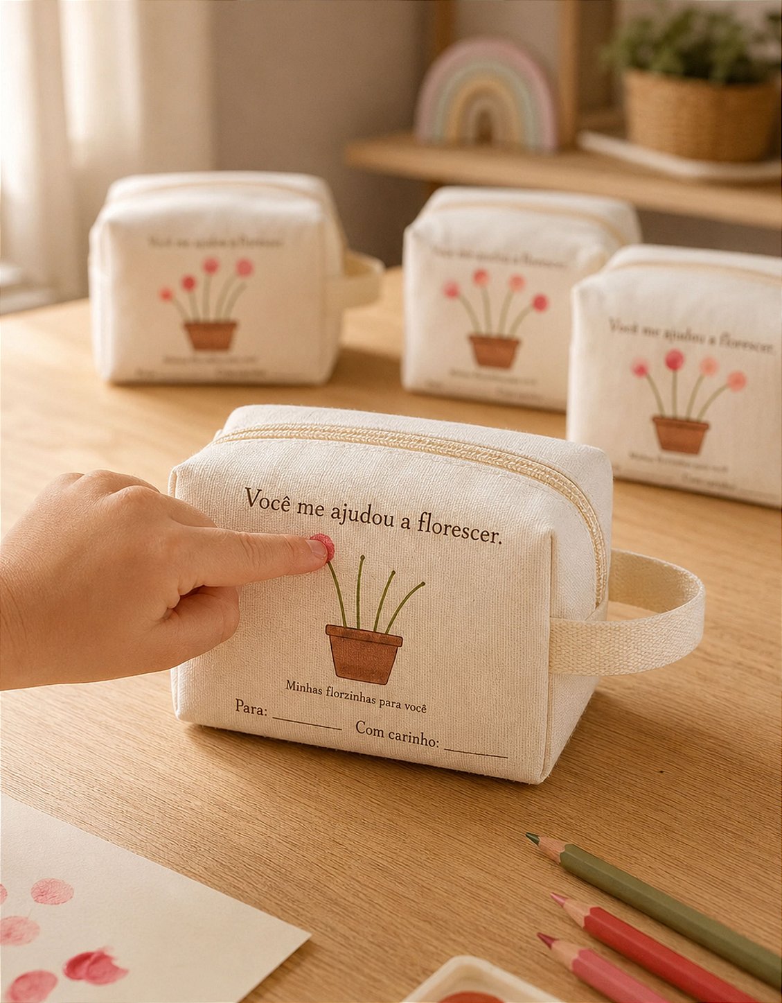 Kit Necessaire Florescer Interativa Personalizada - Dia dos Professores