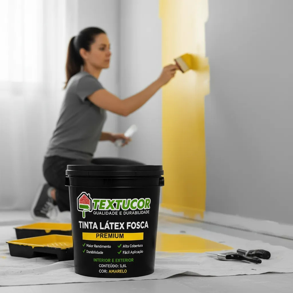 Tinta Acrílica Látex Fosca Premium 3,6l - Textucor - Uso Interno E Externo