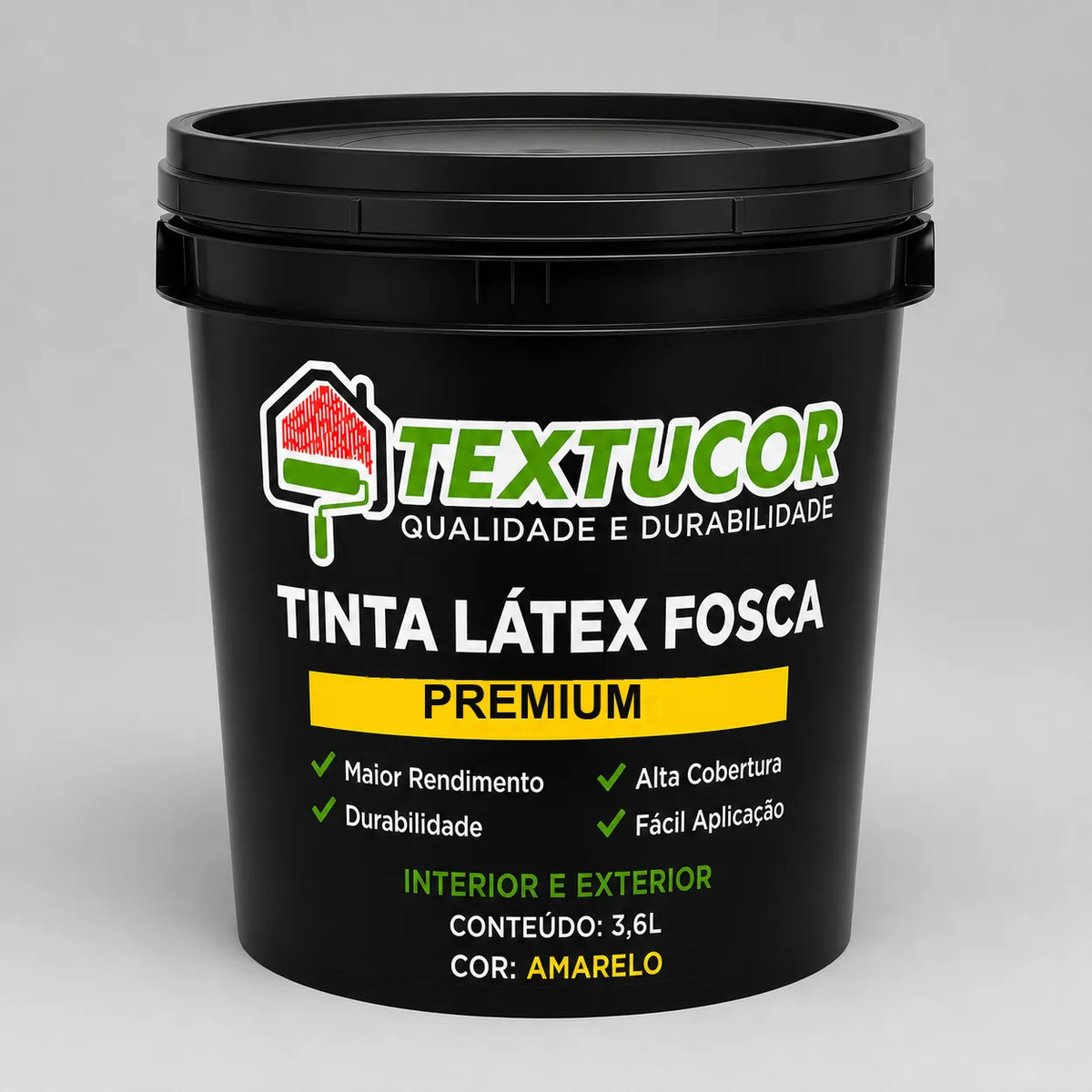 Tinta Acrílica Látex Fosca Premium 3,6l - Textucor - Uso Interno E Externo