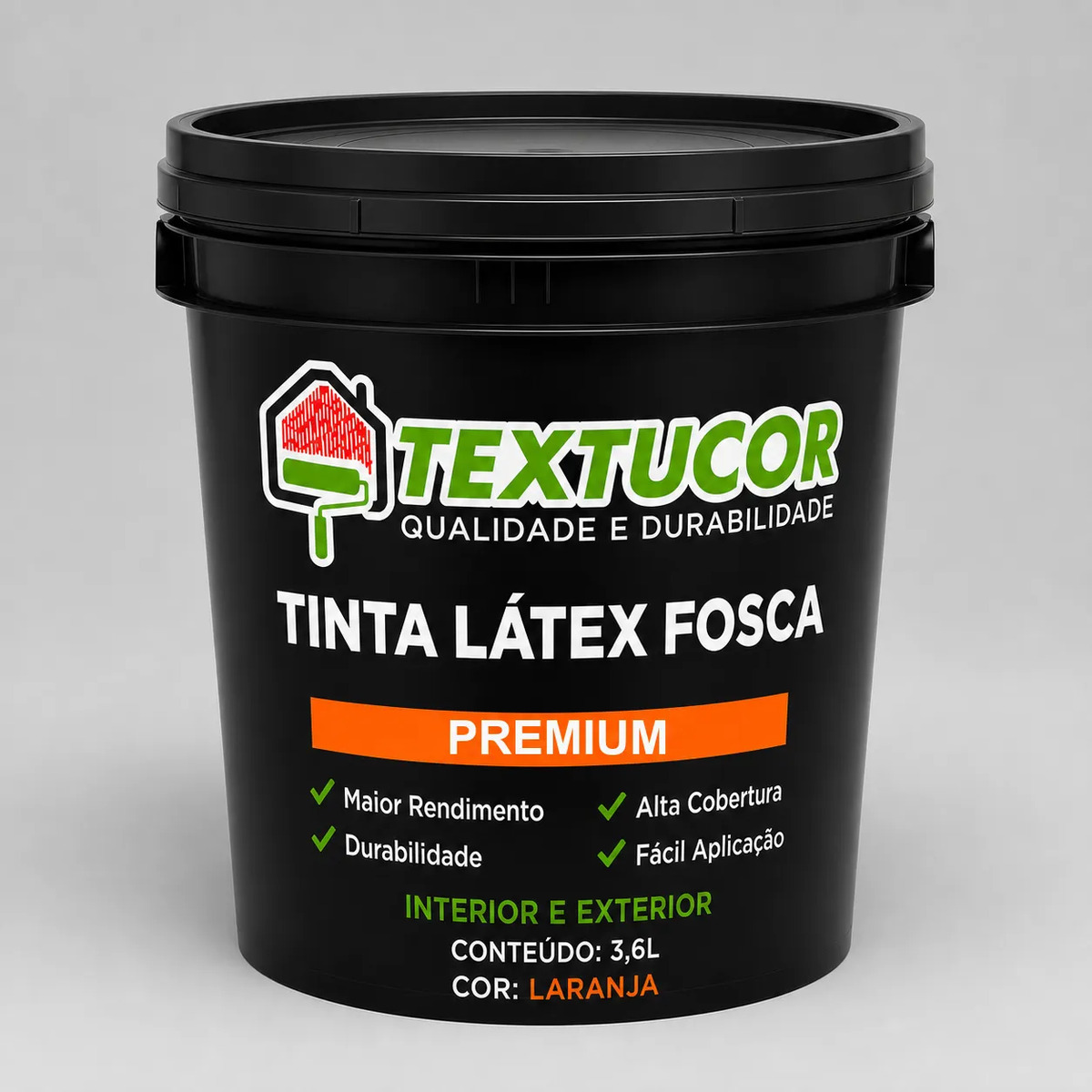 Tinta Acrílica Látex Fosca Premium 3,6l - Textucor - Uso Interno E Externo