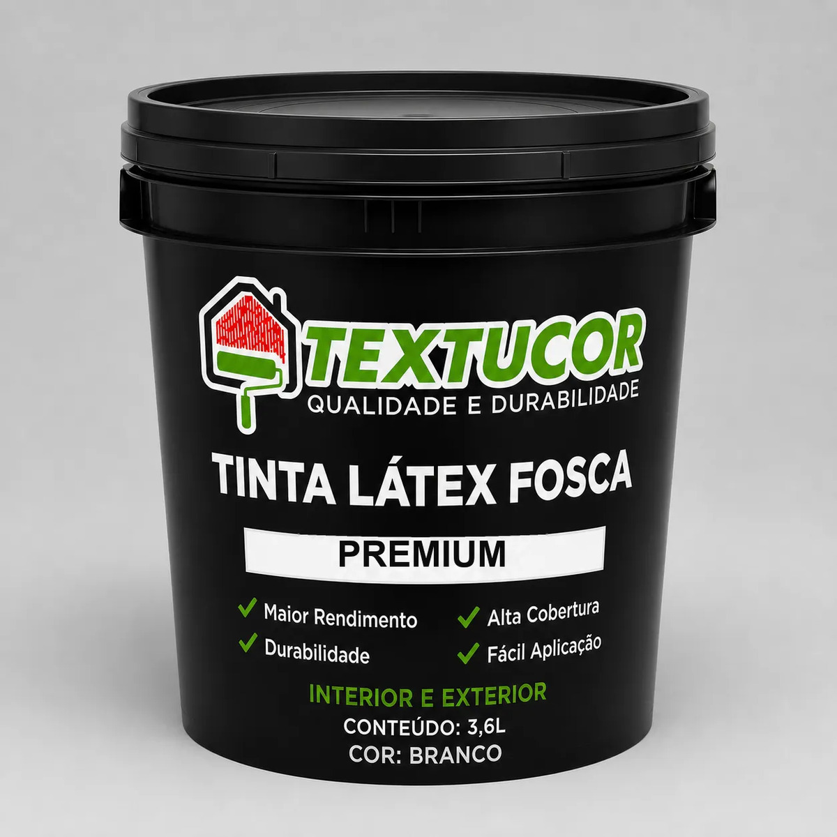 Tinta Acrílica Látex Fosca Premium 3,6l - Textucor - Uso Interno E Externo