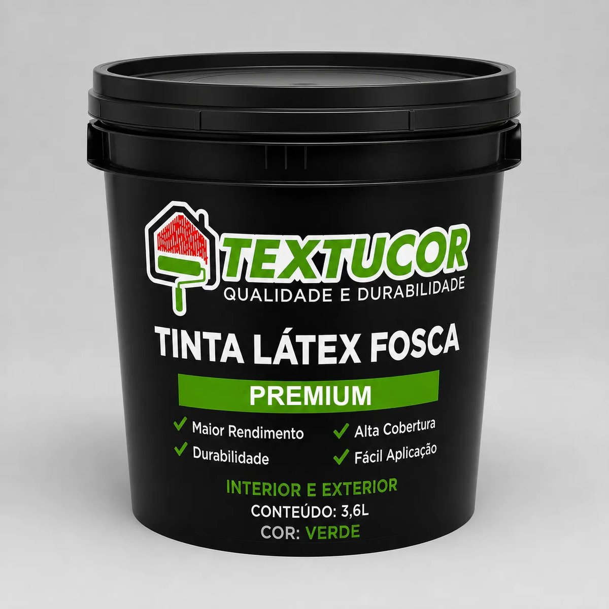 Tinta Acrílica Látex Fosca Premium 3,6l - Textucor - Uso Interno E Externo