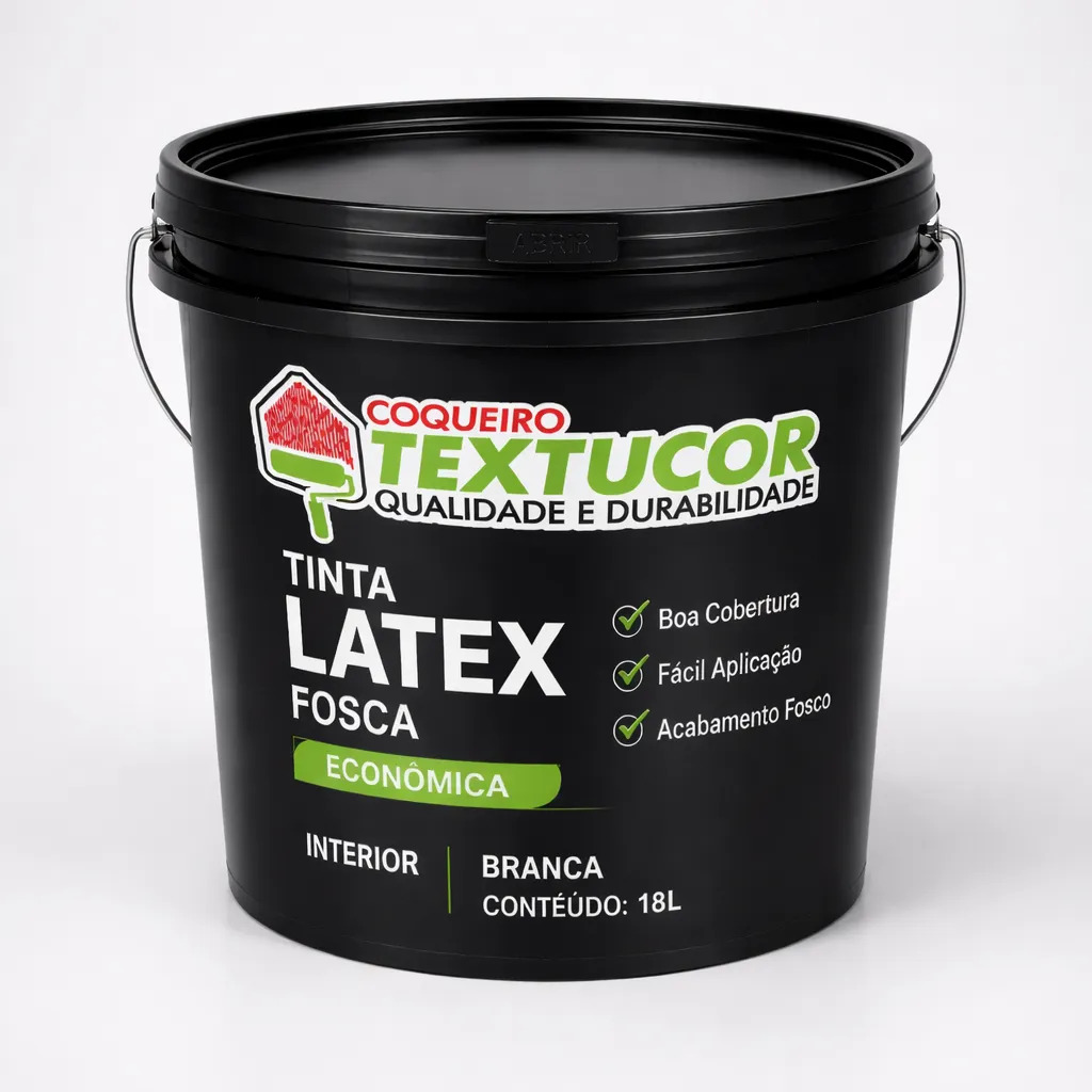 Textucor Tinta Látex Fosca Económica 18l Branco Uso Interno