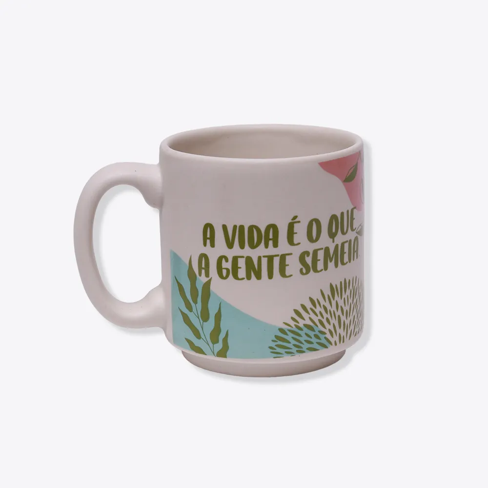Caneca Mini Tina Jardinagem - Semeie Amor