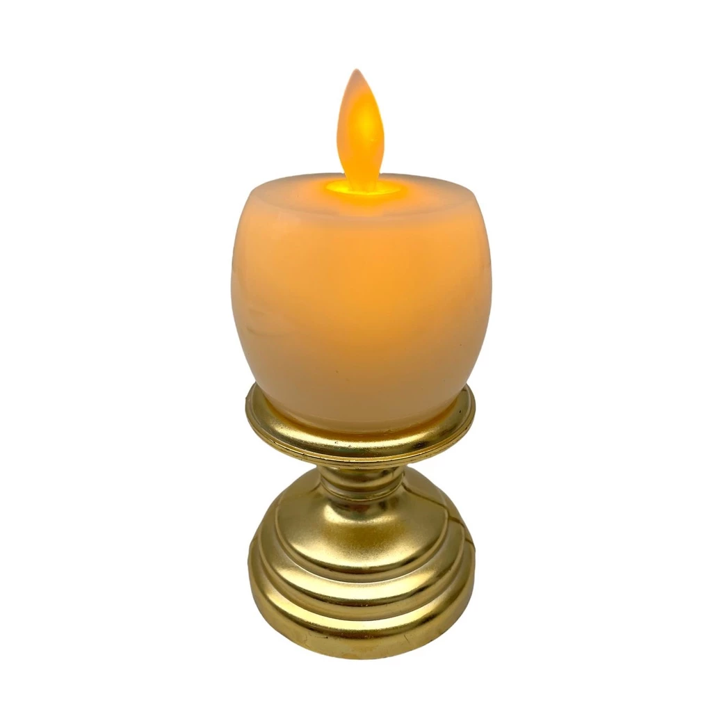 Vela de Led - Redondo Dourado
