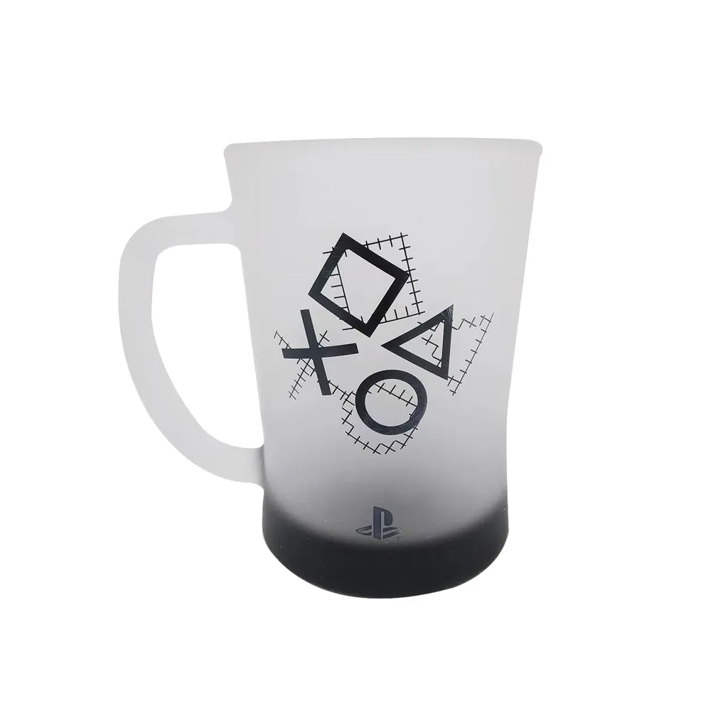 Caneca Playstation Vidro Fosco