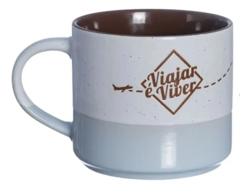 Caneca Stone Viajar é Viver