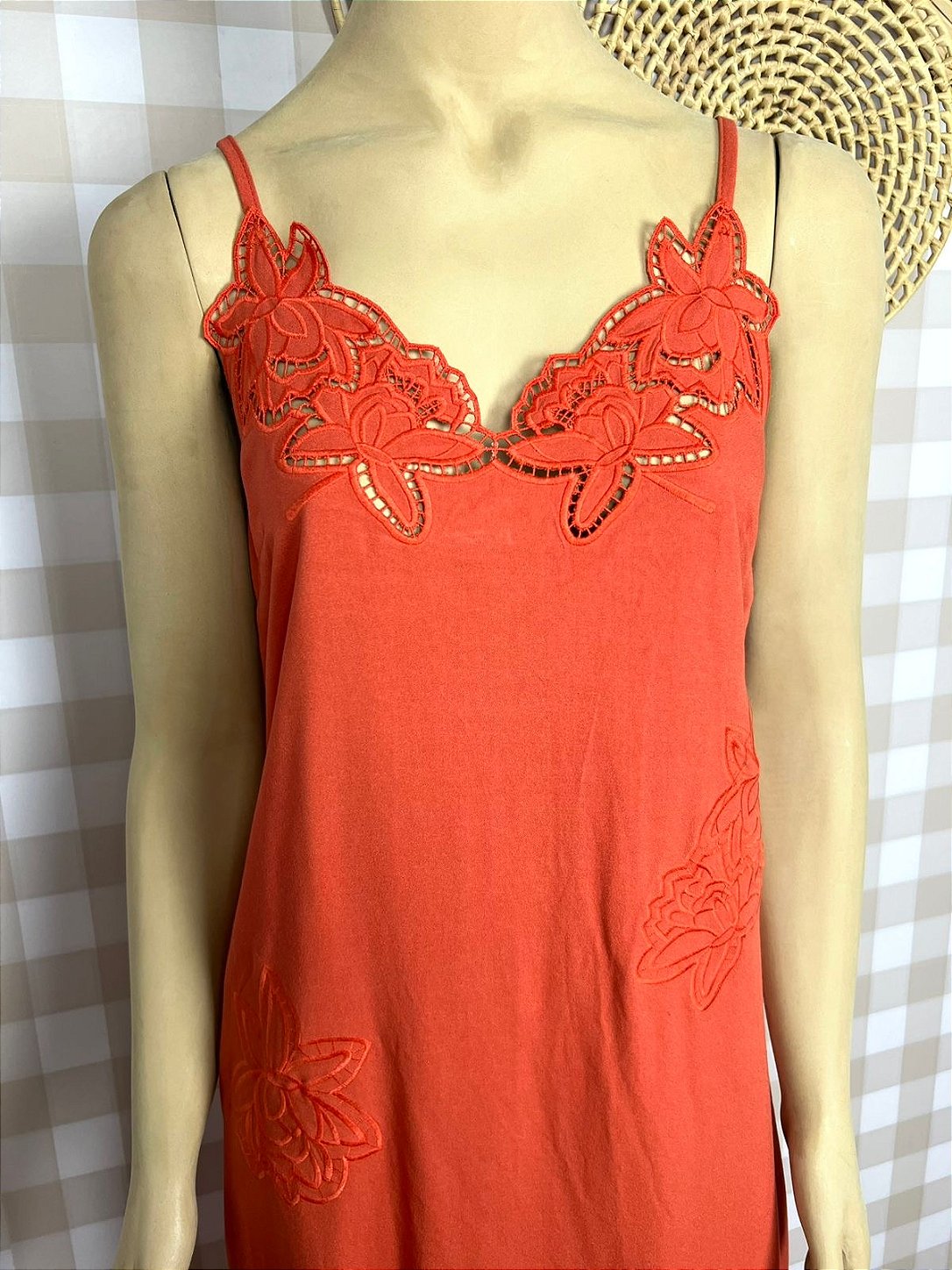Vestido Maria Filó em Viscose Laranja