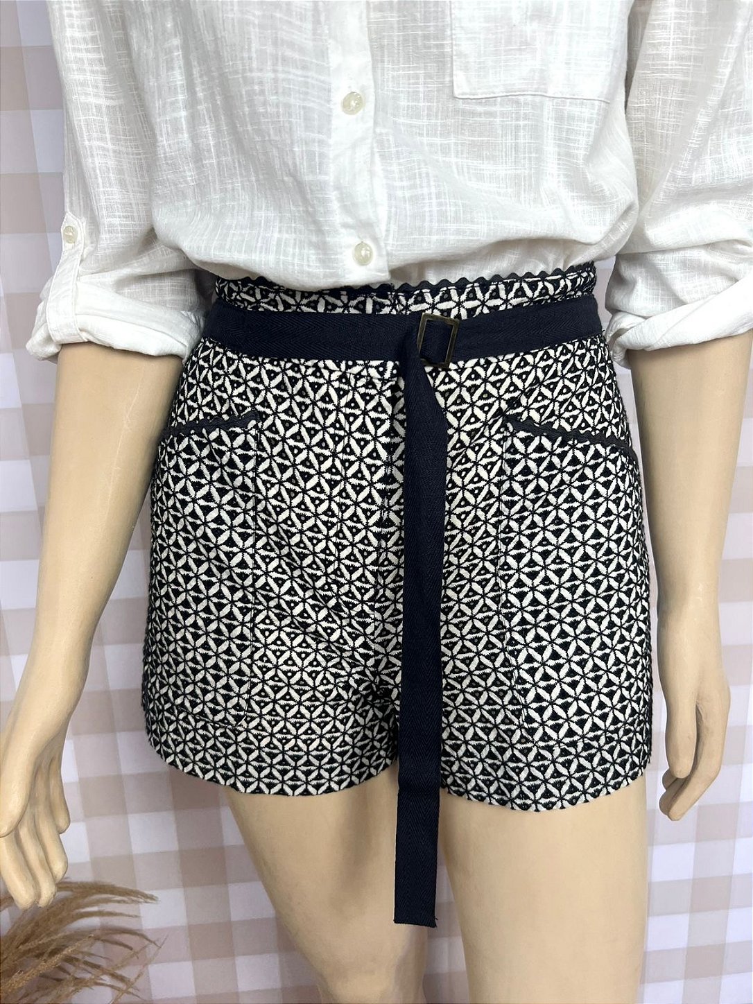 Shorts Talienk Estampado Tamanho 36
