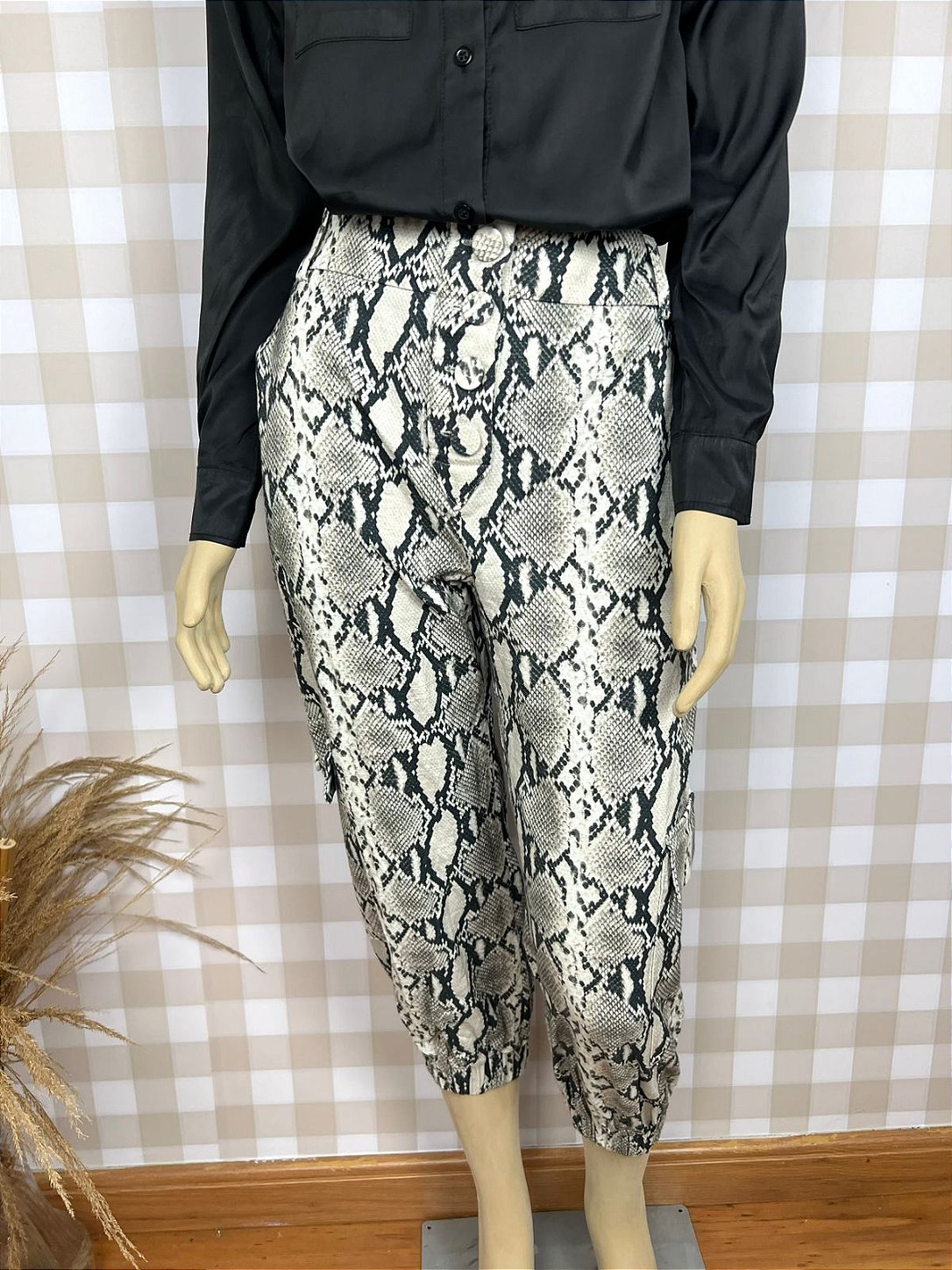Calça Cruise Estampa Animal Print Size 40