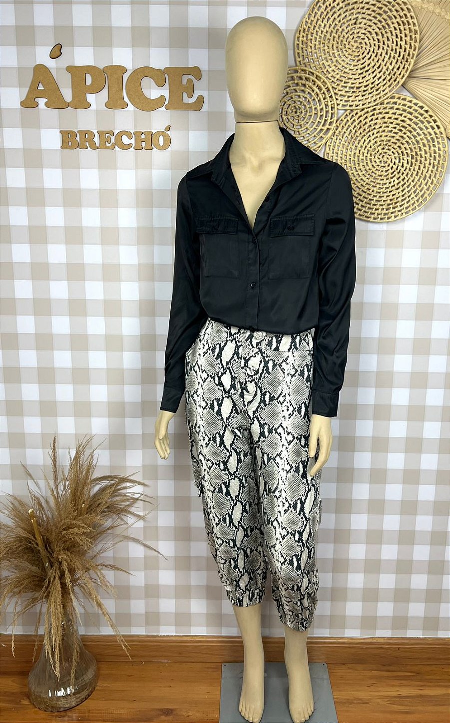 Calça Cruise Estampa Animal Print Size 40