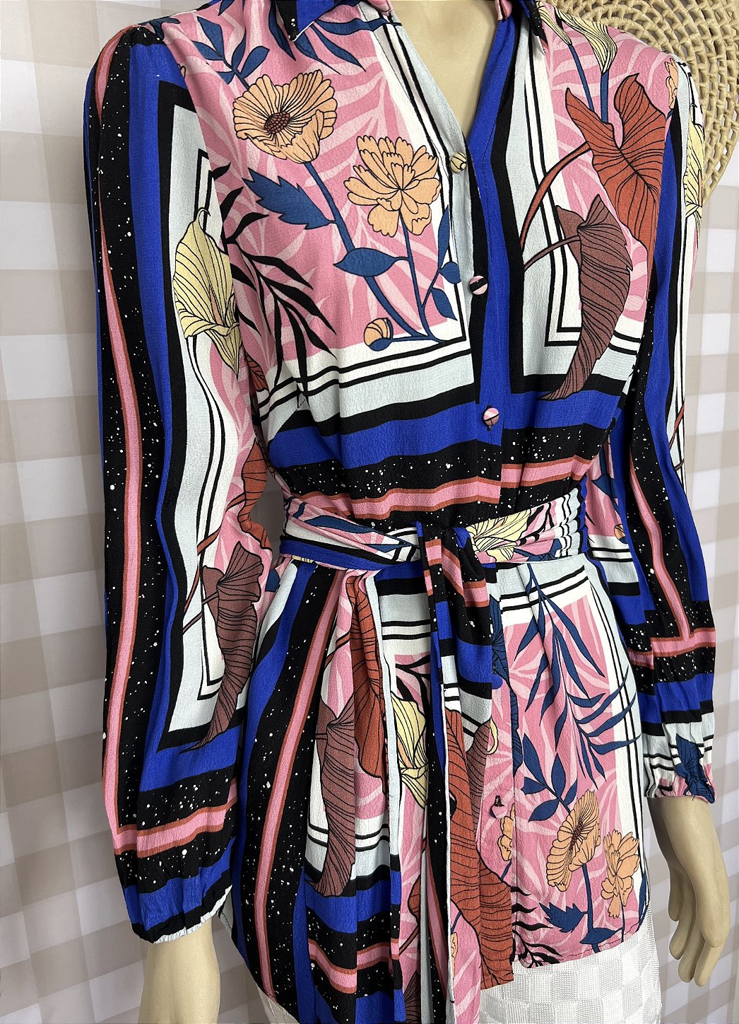 Camisa Chemise Mamo Estampado Tamanho 40