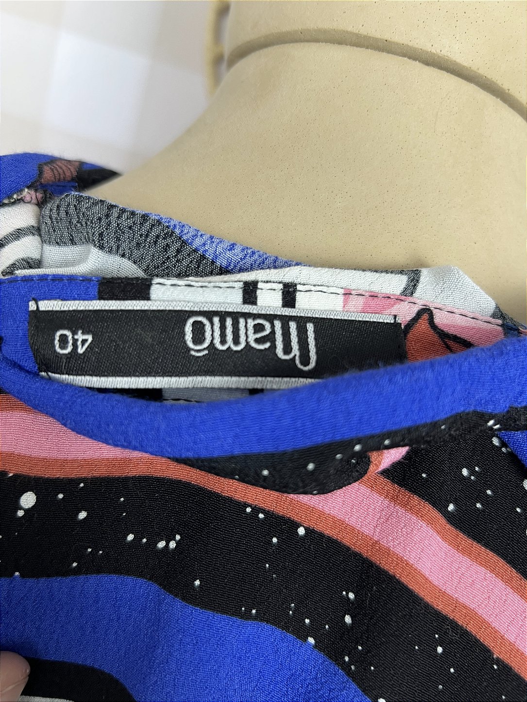 Camisa Chemise Mamo Estampado Tamanho 40
