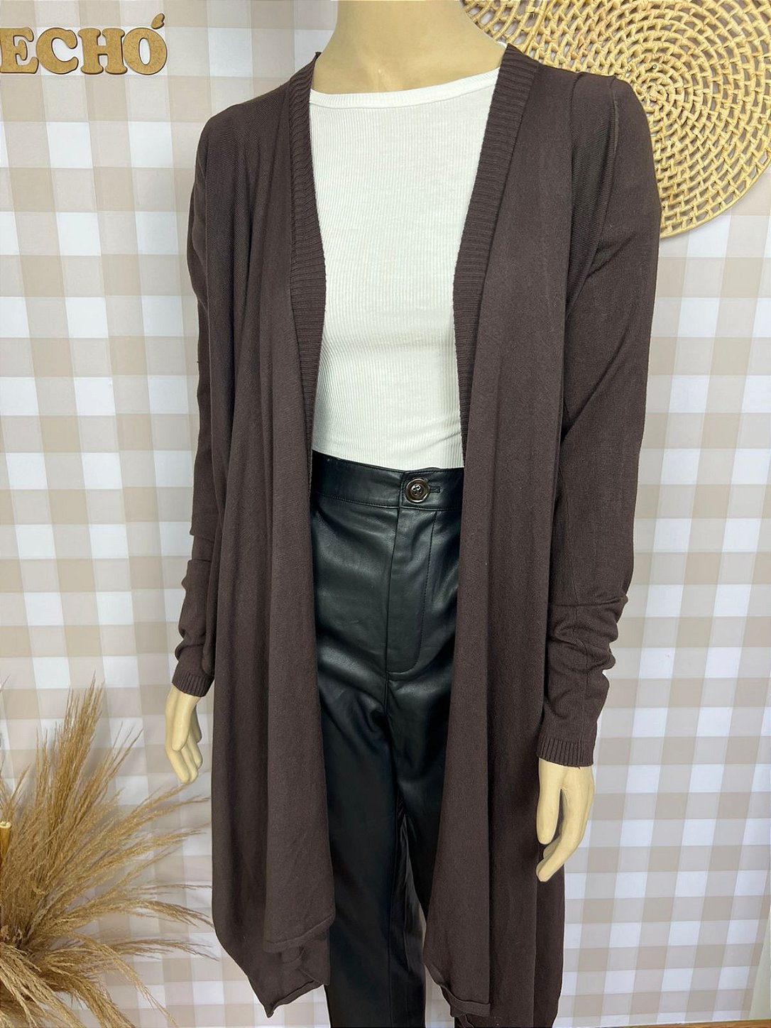 Cardigan Marrom Feminino Tamanho M