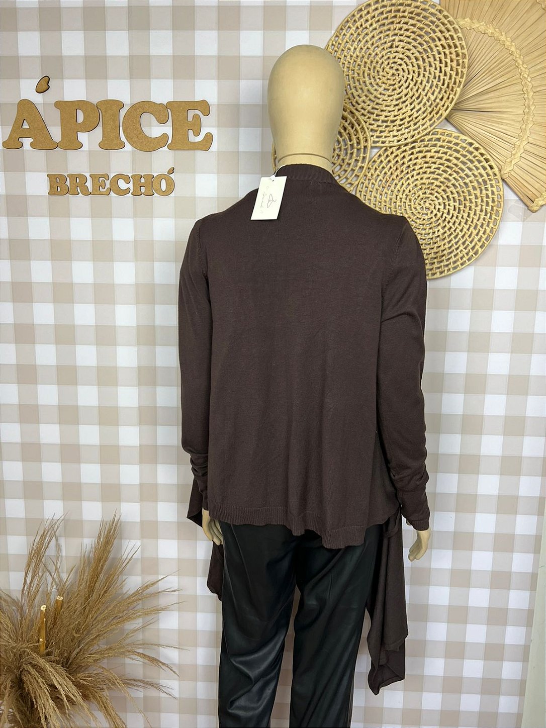 Cardigan Marrom Feminino Tamanho M